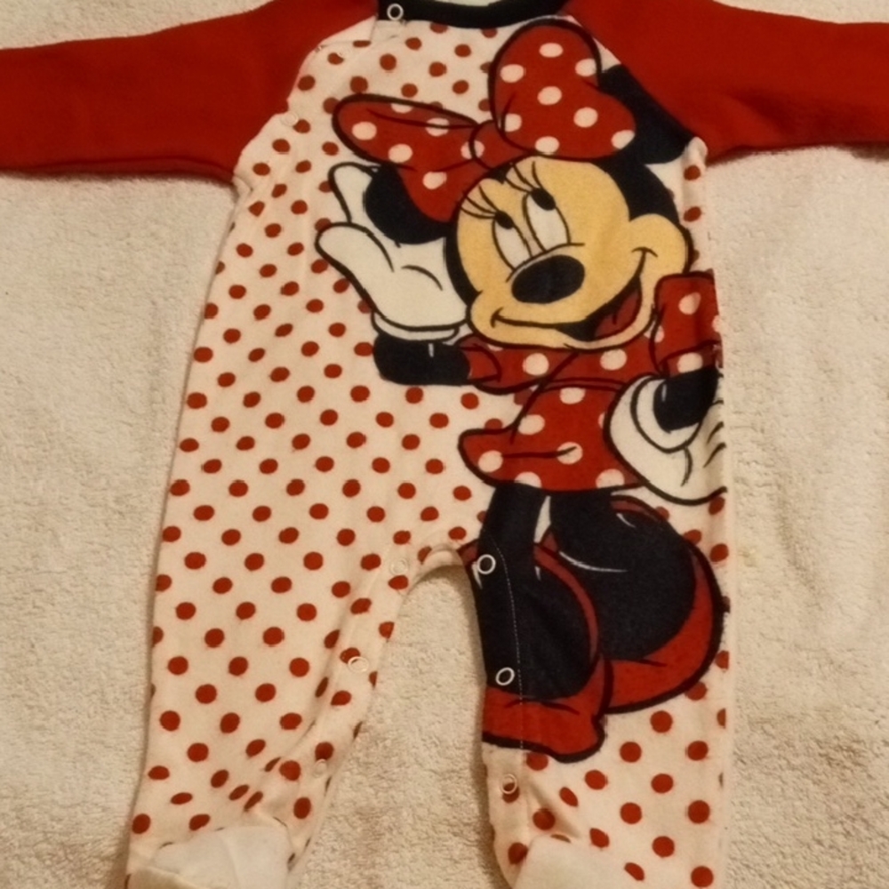 Vintage Disney Minnie Mouse Kids Footie